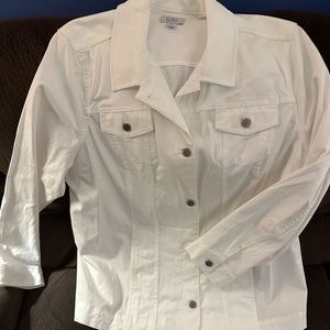 Croft and Barrow White Jean Jacket
